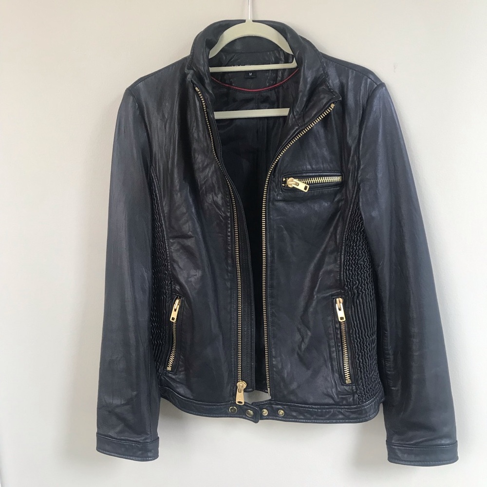 Via Spiga Leather biker jacket in Medium